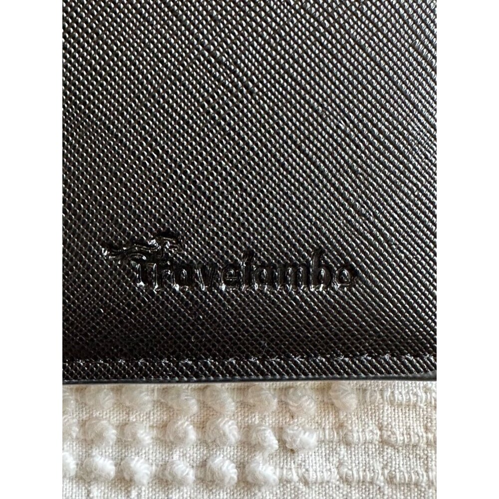 Travelambo Blck Wallet RFID Blocking Bifold Multicard Travel Security Minimalist - Picture 2 of 7